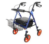 Con il deambulatore Seat Rollator, Deambulatore e sedia a rotelle da trasporto for anziani con cestino portaoggetti, capacità di 250 libbre