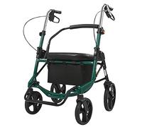 Con il deambulatore Seat Rollator, Deambulatore for anziani e disabili con seduta, poggiapiedi, cestino portaoggetti e 4 ruote