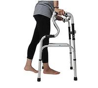 Con il deambulatore Seat Rollator, Rollator for anziani in alluminio pieghevole e regolabile in altezza, argento, 52x49x74-92 cm