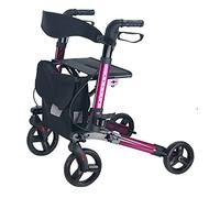 Con il deambulatore Seat Rollator, Rollator for anziani in lega di alluminio a 4 ruote con sedile viola