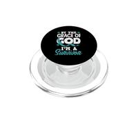 Con la grazia di Dio sopravvissuto al cancro cervicale nastro PopSockets PopGrip per MagSafe