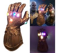 (Con LED) Guanti Infinity Gauntlet Thanos con luce a LED, accessori per cosplay di Avengers 3