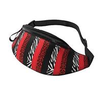 con leopardo rosso e zebra per uomo da donna con cinturino regolabile per corsa, viaggio, escursionismo, allenamento con il cane