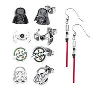 Con Licenza Ufficiale Star Wars Acciaio Inox Pendente Charm Orecchini a Lobo Set