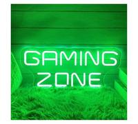 con Luce per Decorazione e Atmosfera Gaming Zone Insegna Al Neon LED Decorazione Da Parete Per Sala Giochi Casa Camera Da Letto Decorazione Della Stanza Insegna Illuminata Lampada 40cmx17cm(Orange,Blu