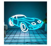 con Luce per Decorazione e Atmosfera Insegna Al Neon Per Auto Sportiva Retrò, Dimmerabile, Con Luce Al Neon A LED Per Auto D'epoca, Per Camera Da Letto Dei Bambini, Salone, Bar, Palestra 21x40cm
