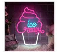 con Luce per Decorazione e Atmosfera Luce USB per Gelato di Benvenuto con Insegna al Neon Utilizzata per Il Ristorante, Negozio, Decorazione Stanza, Luci al Neon per Gelato, Arte Parete 30cm×40cm