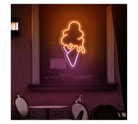 con Luce per Decorazione e Atmosfera Luci al Neon per Gelato, Insegne al Neon Dimmerabili Alimentate Tramite USB, Adatte per La Decorazione della Stanza 21.7cm×38cm