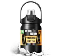 , con manico, grande capacità, in acciaio, 12 ore, freddo, 8 ore, calda, per latte, caffè, bevande, escursioni, sport, palestra, interni