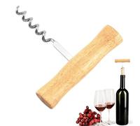 con manico in legno - Apribottiglie di vino nostalgico stile T strumento a vite portatile in acciaio | Strumento da bar rustico per ristorante, picnic da viaggio, sommelier, sera del