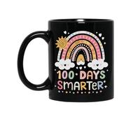 con manico Tazze da Caffè 100Th Day Of Kindergarten School Rainbow 100 Days Smarter Tazza in Ceramica Stampata Tazzine da caffè per Nonna Donna 330ml