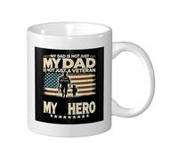 con manico Tazze da Tè My Dad Is Not Just A Veteran He'S My Hero Tazza in Ceramica Personalizzabile Ceramica Mugs per papà caffè e Tè 330ml
