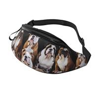 con motivo Bulldog inglese per uomo e donna, leggero e regolabile, alla moda, per viaggi, escursioni e corsa.