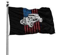 Con Occhielli Bandiera Doppia Cucitura Bandiera Pirata Vintage Hot Rod American Flag 90X150Cm Bandierine Per Celebrazione Ristoranti Balcone
