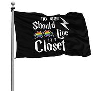 Con Occhielli Bandiera Pirata Personalizzata Bandiera No One Should Live In A Closet 90X150Cm Flags Per Conferenza Balcone Esterno