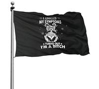 Con Occhielli Bandierine Doppia Cucitura Bandiera Pirata I Look Up My Symptoms Turns Out I'M Just A Bitch 90X150Cm Flags Per Celebrazione Esterno Bar