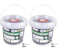 CON:P B30165 - Set di 200 viti Spengler Torx con rondella a tenuta e punta in acciaio inox A2, 4,5 x 35 mm