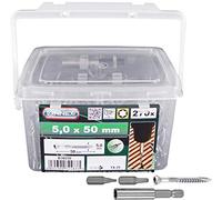 CON:P B30250 - Viti per terrazzo 5 x 50 mm, Torx, in acciaio INOX A2, con 1 port