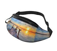 con paesaggio al tramonto Marsupi per uomo da donna con cinturino regolabile per corsa, viaggio, escursionismo, allenamento con il cane