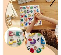 con parole dell'alfabeto arabo, in legno per lo sviluppo, blocchi di numeri