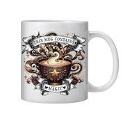 con parole | in ceramica a tema caffè da 350 ml | per acqua potabile per caffè, tè, cioccolata calda, per latte per la colazione per donne e uomini