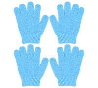 Con pasta, 4 guanti da doccia esfolianti, guanti da bagno bifacciali, pulizia profonda della pelle morta, per massaggio spa, beauty skin shower body scrubber accessori da bagno Double Head (B, A)