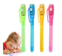 Con penna UV - Set di 4 pennarelli Tracer - Pennarelli con penna UV - leggera e lavabile per Halloween | Marcatori permanenti per scrivere messaggi segreti, marcatore unico per riunioni