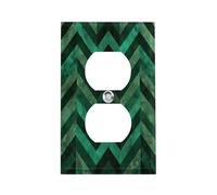 Con piastra di commutazione verde smeraldo durevole in acciaio inossidabile coperture infrangibili moderne bordo decorativo duplex parete piatti per camera da letto cucina casa