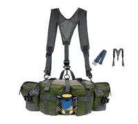 con porta bottiglia d'acqua, con porta bottiglia d'acqua, impermeabile per esterni, impermeabile con cinturino regolabile per escursionismo, corsa, jogging, pesca, caccia