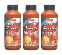Con Pufai Grocery, Ercimex Janetto Adju Sambal ext. Salsa calda 265 Mililitri X 3 PZ