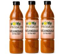 Con Pufai Grocery, Rimboe Katjang salsa extra piccante salsa saus salsa 500 mililitri x 3 pezzi