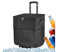 con ruote e maniglia, grande portatile con isolamento da 35 litri e ruote, scatola portatile con per campeggio pic-nic spiaggia viaggio