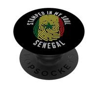 Con scritta in My Soul Senegal Flag Design Senegalese Pride PopSockets PopGrip Adesivo