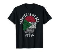 con Scritta in My Soul Sudan Flag Design Sudan Pride Maglietta