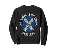 con Scritta «My Soul», Motivo: Bandiera Scozzese Scottish Pride Felpa