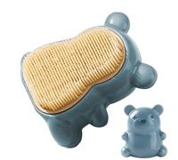 con setole : pulizia a forma di orso con un manico per bambini con scrub e lavaggio per i piedi, manicure e