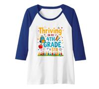 con Successo nella mia 4a Classe Maglia con Maniche Raglan, Donna, Blu Reale/Bianco, M