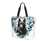 Con Tasca Interna Borsa Di Tela Puppy Surrounded By Love Borsa Tote Tracolla Personalizzata Borsa Donna Per Scuola, Regali, Palestra, 40X50X15Cm