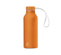 con-tatto Bottle Bottiglia termica con 3 Pareti in Acciaio e Rame - Bevande fredde per 25 ore e calde per 15 ore - Fascia e Tappo Sport Lid inclusi! (Clementine)
