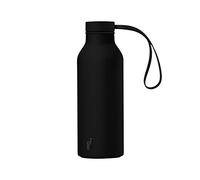 con-tatto Bottle Bottiglia termica con 3 Pareti in Acciaio e Rame - Bevande fredde per 25 ore e calde per 15 ore - Fascia e Tappo Sport Lid inclusi! (Black Hole)