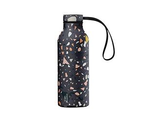 con-tatto Bottle Bottiglia termica con 3 Pareti in Acciaio e Rame - Bevande fredde per 25 ore e calde per 15 ore - Fascia e Tappo Sport Lid inclusi! (Pavement)