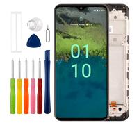 [con telaio] [Nuovo] Display LCD Duotipa Touch Screen Digitizer Assembly Ricambio per N-okia C110 N156DL 6,3 pollici con kit di strumenti di riparazione tecnica, nero