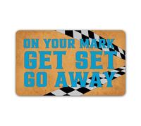 Con Tema Back On Your Mark Get Set Go Away Dogs Tappeto Bagno Antiscivolo Zerbini Per Interni Asciugatura Rapida Zerbino Ingresso Per Interno Ingresso Corridoi 40 X 60Cm