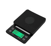Con timer for l'equilibrio alimentare che pesa mini bilancia for uso domestico bilancia elettronica for caffè bilancia digitale LCD 3kg 0.1g bilancia da cucina(Black 5kg 0.1g)