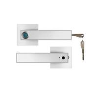 Con Tuya Password For Impronte Digitali Serratura Elettronica Smart Lock For Porta Biometrica Di Sicurezza Digitale For Appartamento Camera Da Letto Facile Alta Sicurezza(Silver With App)
