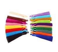 con una corda sollevata, Nappa da 8 cm con anello for appendere, for fai da te, segnalibro, portachiavi, confezione da 10 pezzi multicolore(Beigeyellow)