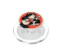 con una piccola chitarra per gli amanti dei gatti, proprietari di gatti PopSockets PopGrip per MagSafe