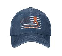 con Visiera Baseball Cappelli Leukemia Cancer Awareness America Orange Ribbon Cappello da Sole Classic Visiera Baseball per Pesca Tennis Viaggi