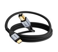 Conable Cavo USB B a USB C, 3 m, cavo intrecciato USB C per stampante, cavo MIDI USB C per MacBook Pro/Air HP, compatibile con pianoforte Yamaha, controller DJ, DAC, tastiera, stampante, scanner