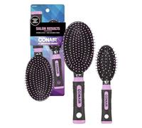 Conair Salon Results - Set di spazzole per capelli con cuscino per uomini e donne, spazzole per capelli per tutti i tipi di capelli, districante, dimensioni da viaggio + misura standard, colore: